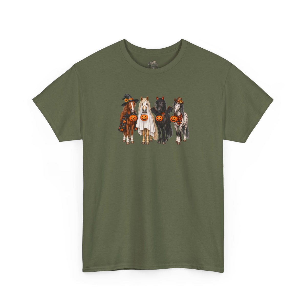 Halloween Horses Graphic Tee – Cute Trick-or-Treat Ponies Costume T-Shirt