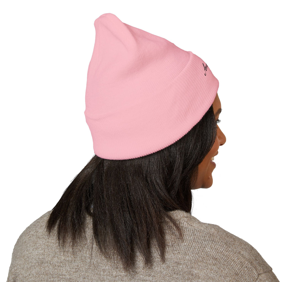 Amazing Grace Embroidered Cuffed Beanie — Faith-Inspired Winter Hat