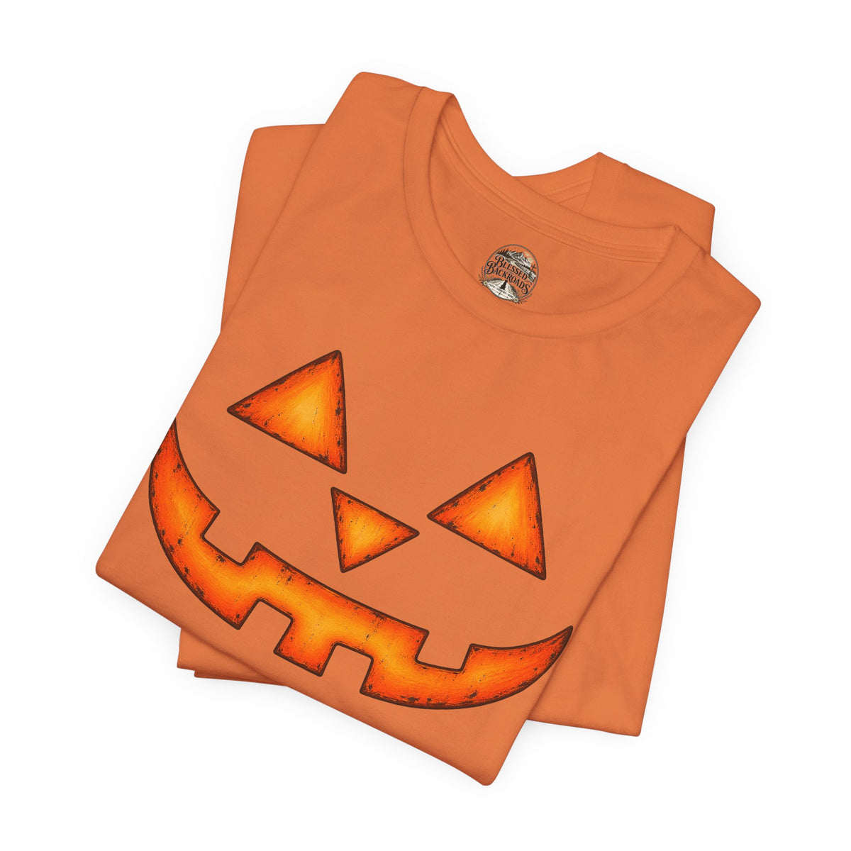 Pumpkin Jack-O'-Lantern Tee — Halloween Pumpkin Face T-Shirt