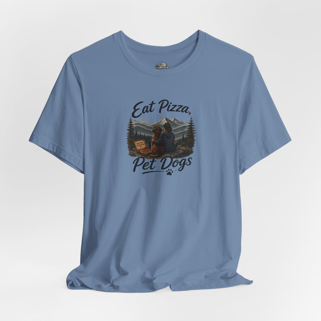 Eat Pizza Pet Dogs T-Shirt — Funny Dog Lover Tee