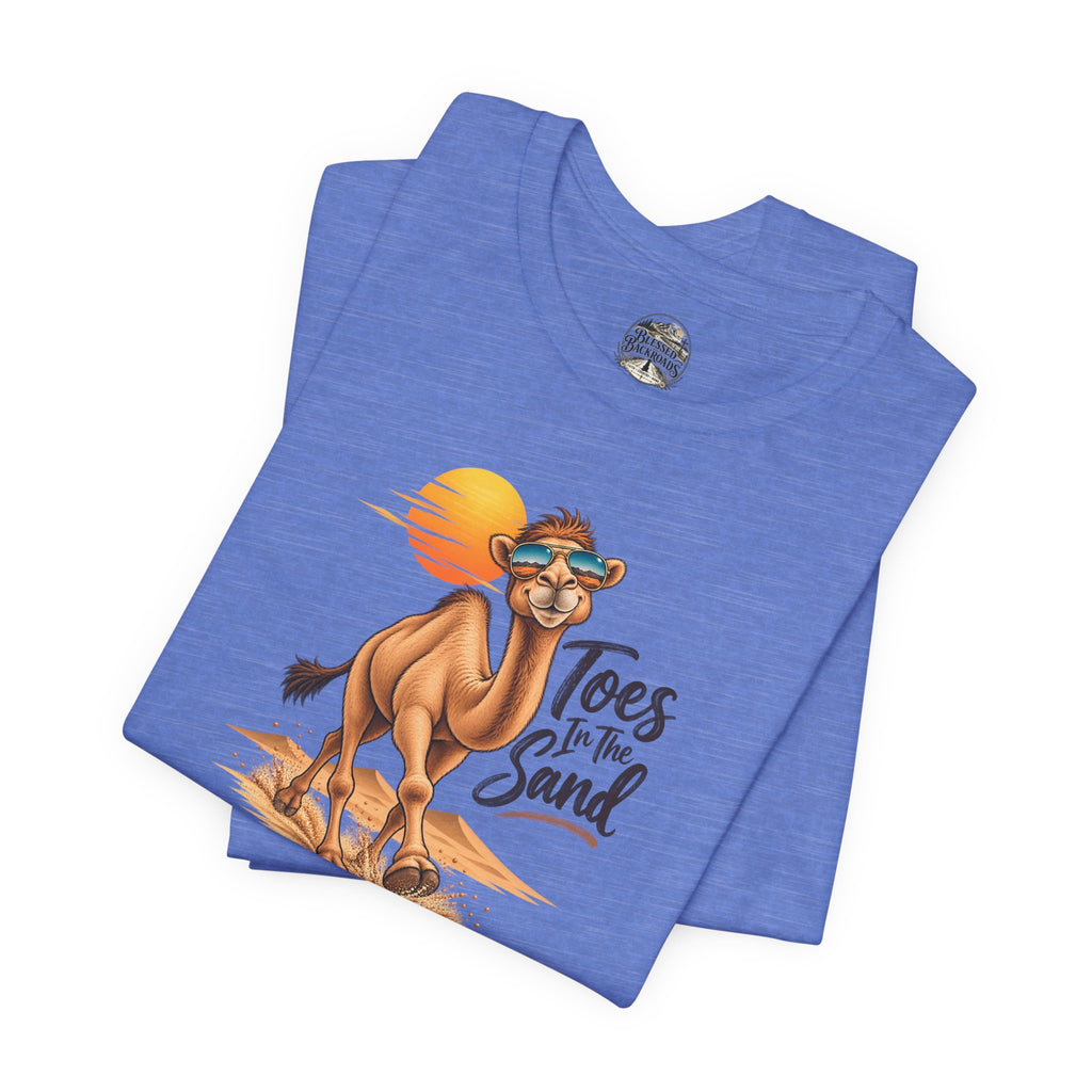 Toes in the Sand Camel T-Shirt — Beach Vacation Sunset Tee