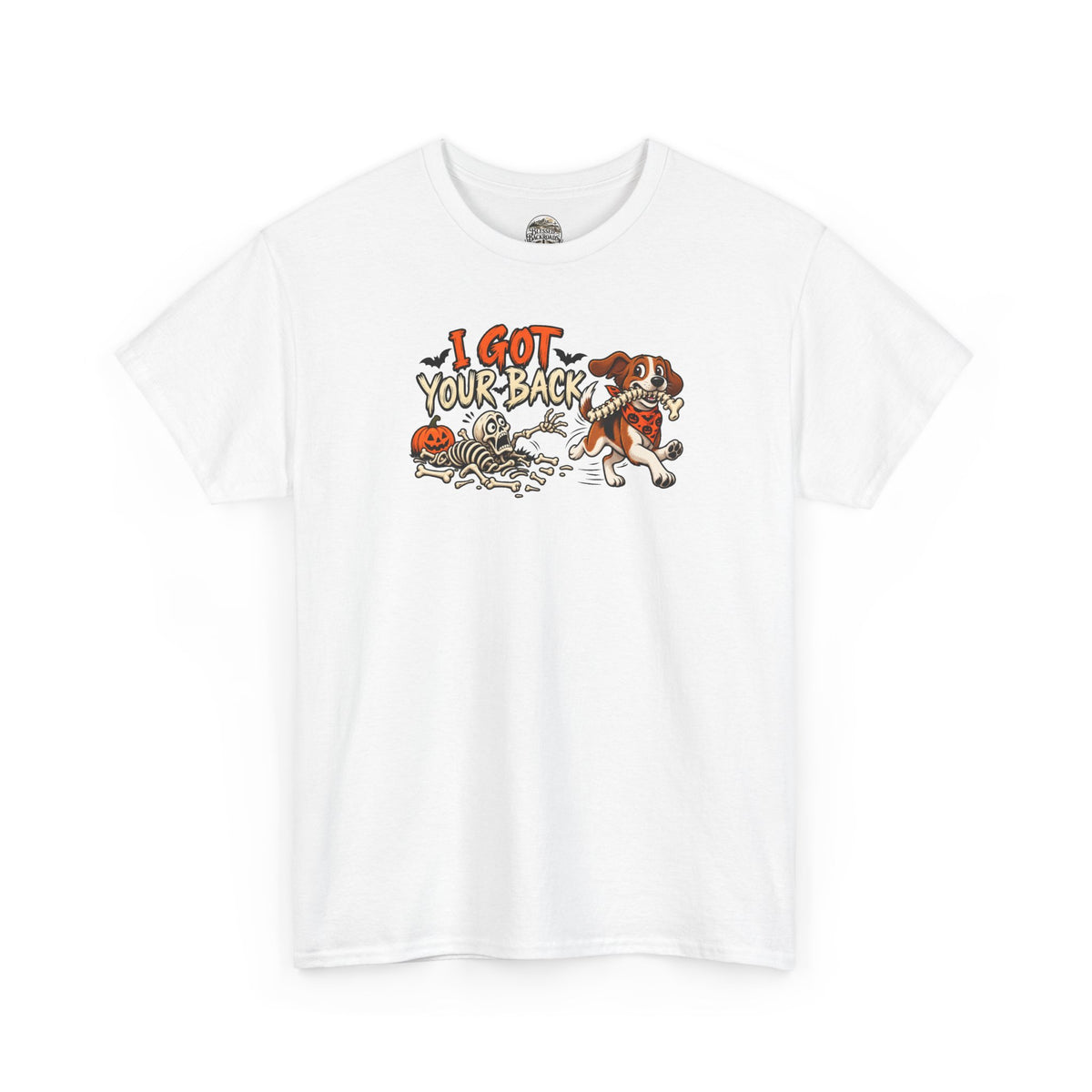 I Got Your Back Halloween Dog Skeleton Graphic Tee