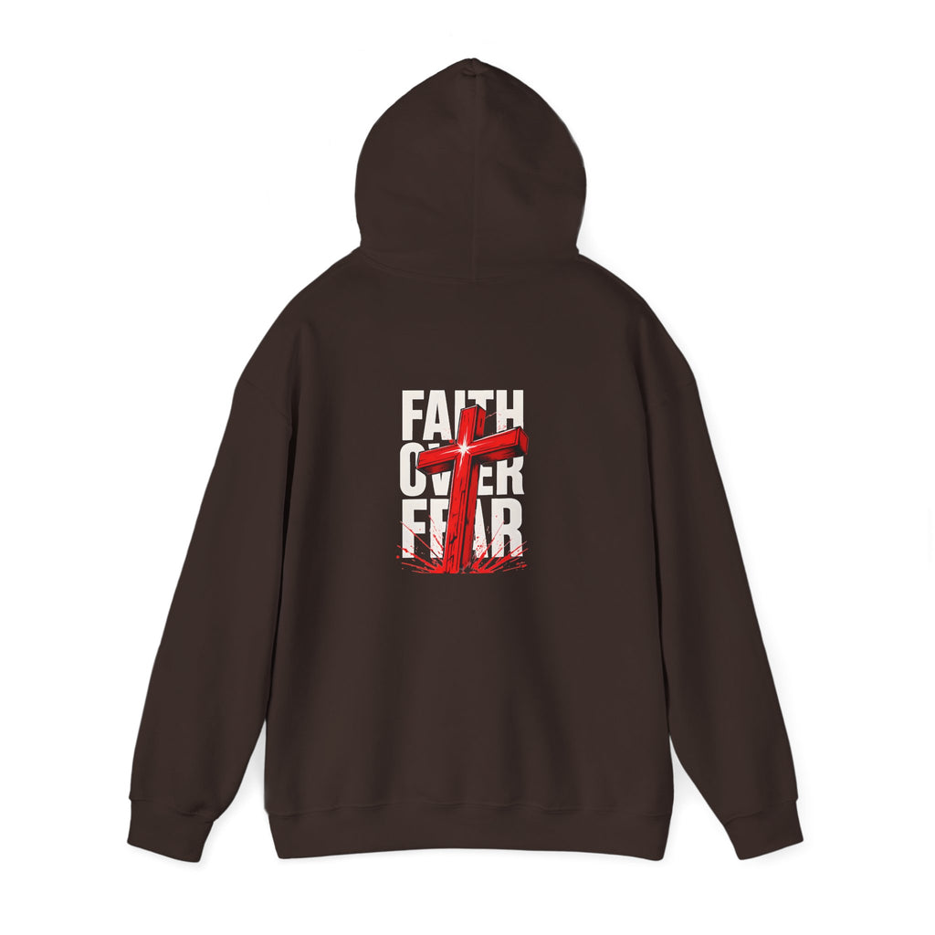 Faith Over Fear Hooded Sweatshirt - Unisex Christian Apparel