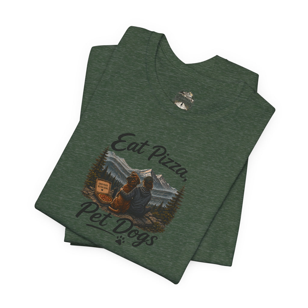 Eat Pizza Pet Dogs T-Shirt — Funny Dog Lover Tee