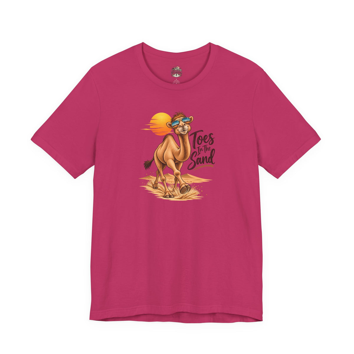 Toes in the Sand Camel T-Shirt — Beach Vacation Sunset Tee