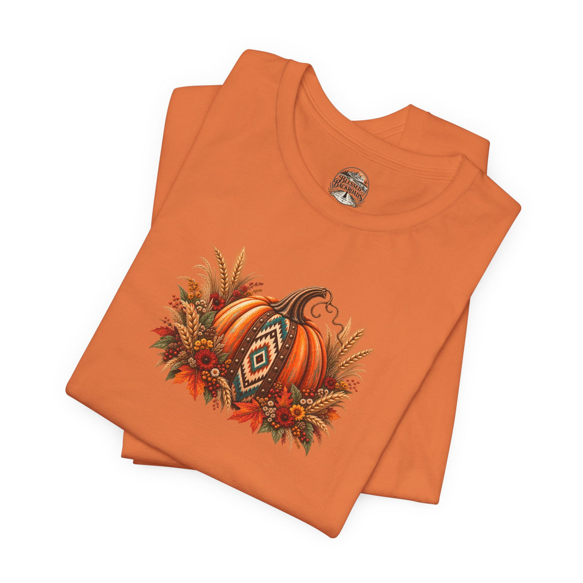 Fall Pumpkin & Sunflower Tee — Autumn Harvest Graphic T-Shirt