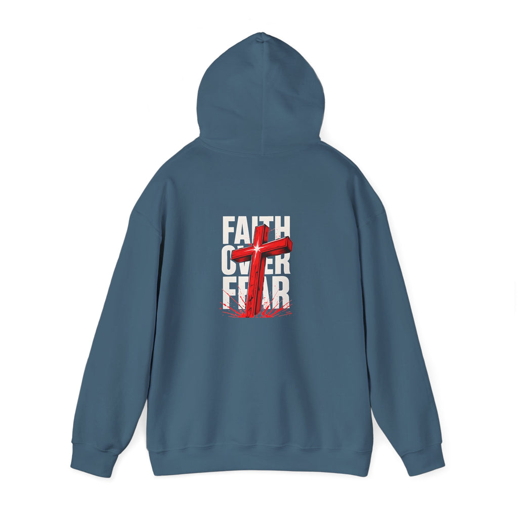 Faith Over Fear Hooded Sweatshirt - Unisex Christian Apparel