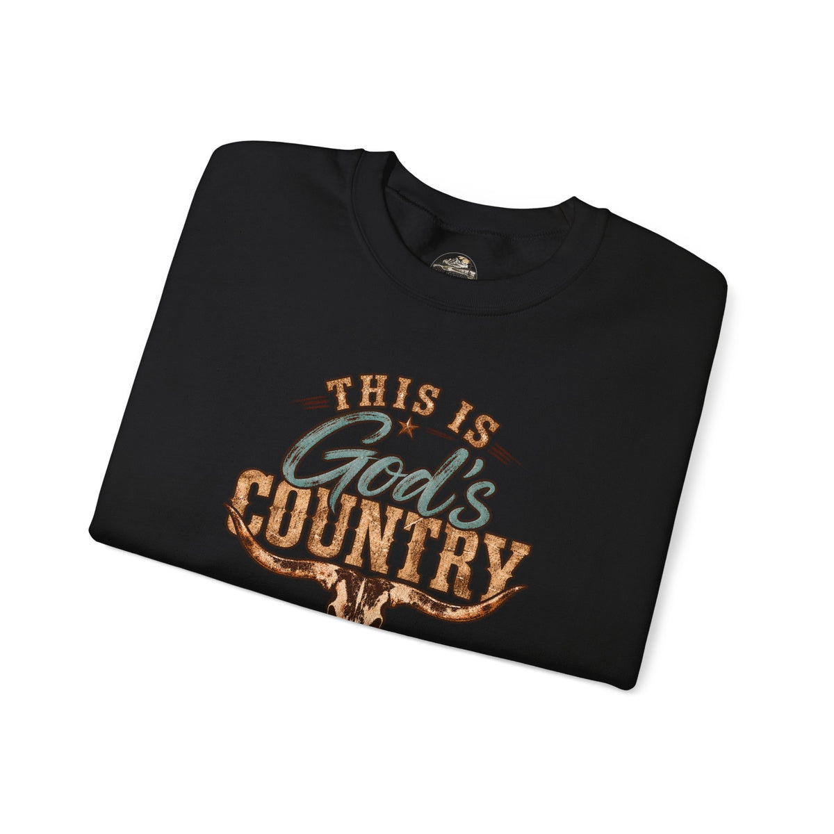 Crewneck Sweatshirt — "This Is God's Country" Western Graphic