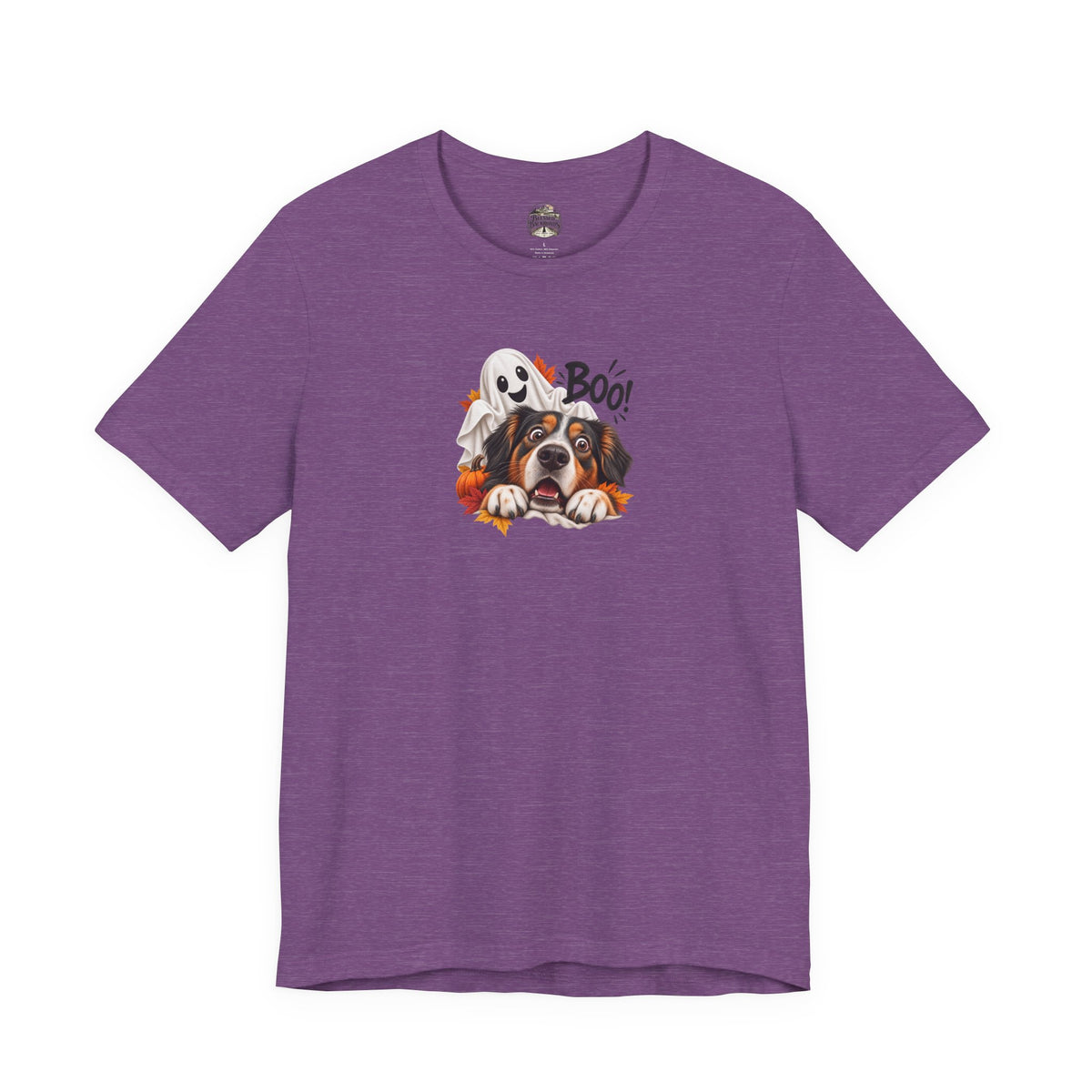 Halloween Dog Tee — "Boo!" Ghost Bernese Mountain Puppy T-Shirt