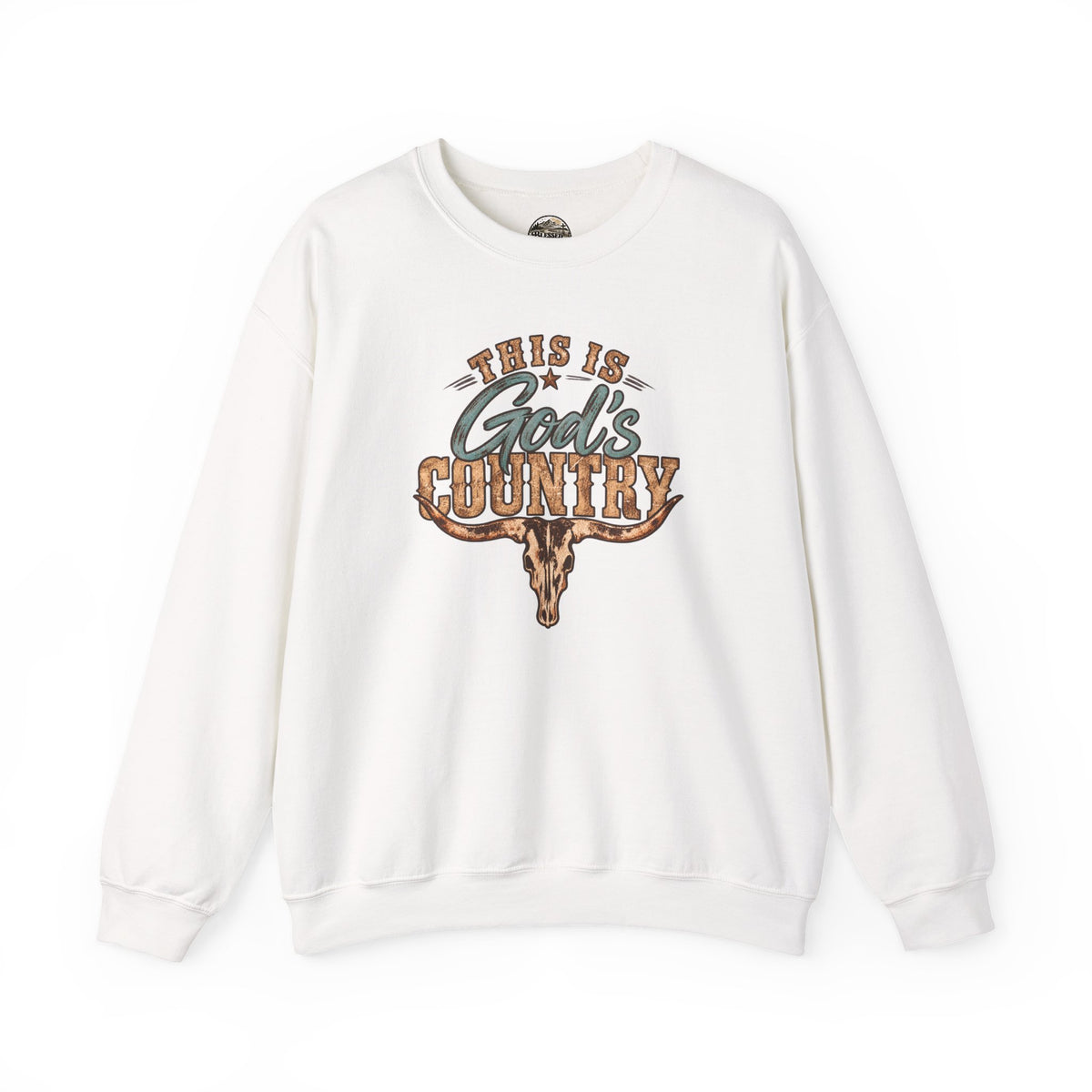 Crewneck Sweatshirt — "This Is God's Country" Western Graphic