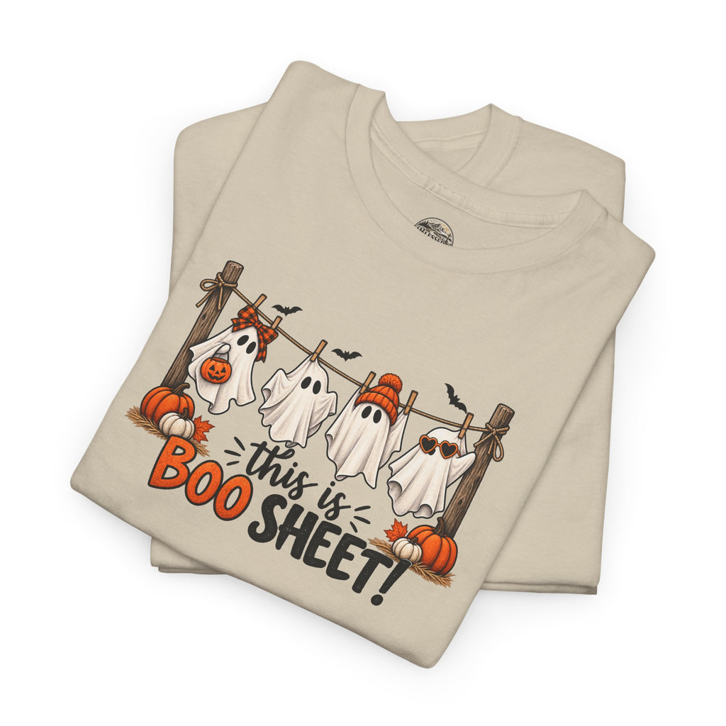 Halloween 'This Is Boo Sheet' T-Shirt – Cute Ghosts & Pumpkins Tee