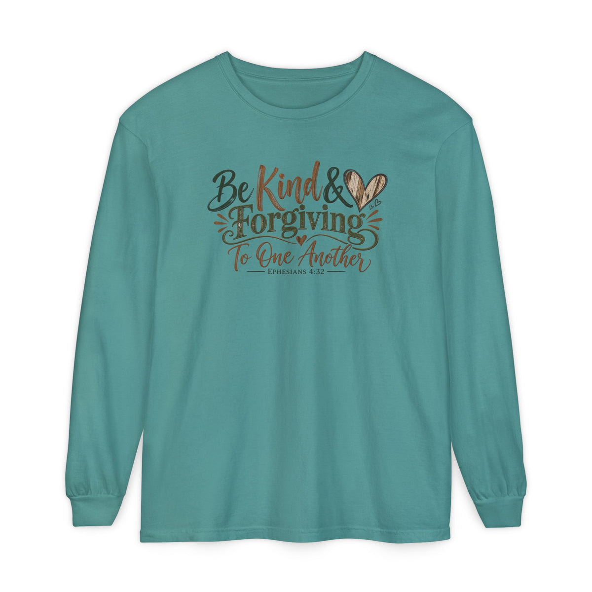 Be Kind & Forgiving Long Sleeve Tee – Inspirational Christian Message