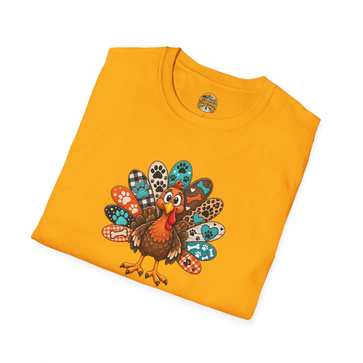 Turkey Graphic T-Shirt — Cute Patterned Thanksgiving Turkey Tee