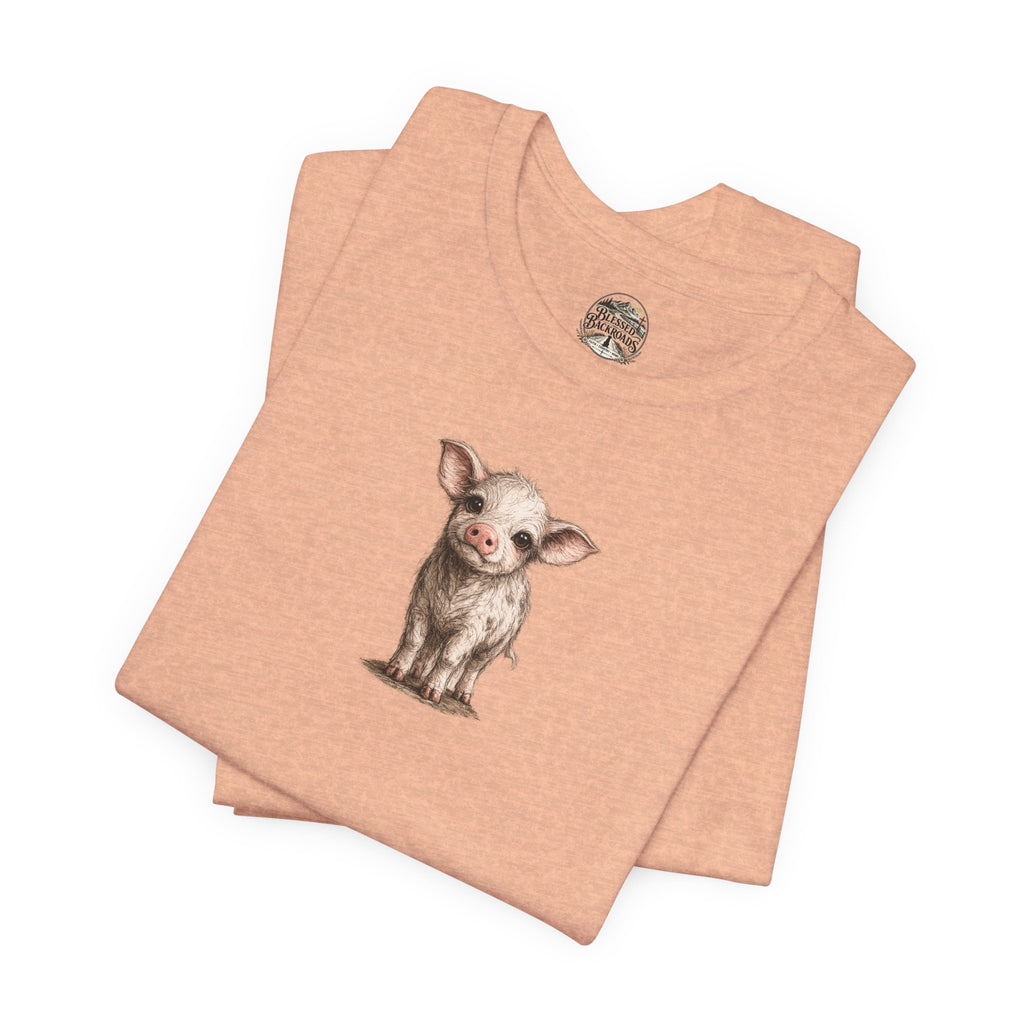 Cute Piglet T-Shirt — Adorable Farm Animal Tee for Animal Lovers
