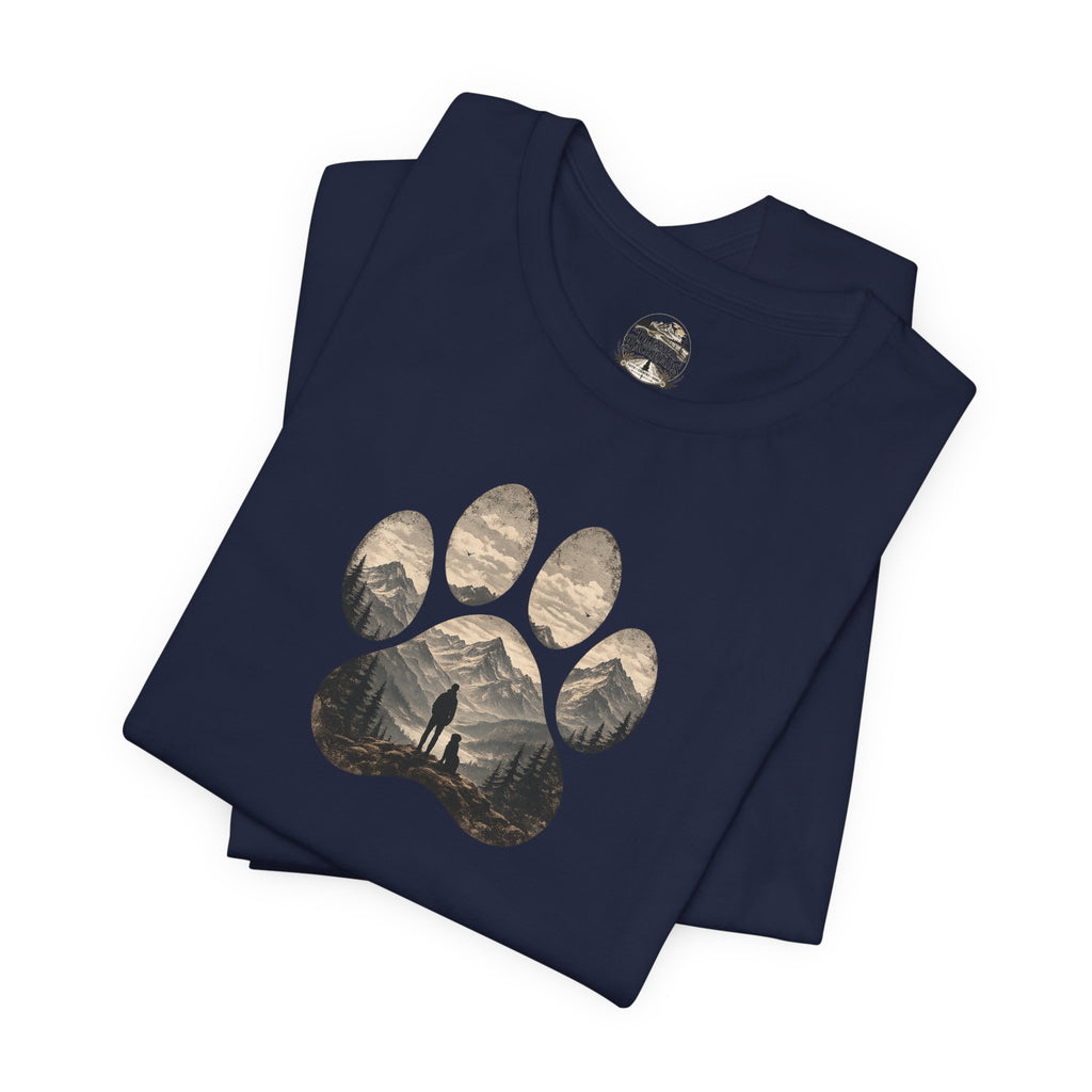Adventure Paw Tee — Mountain Hiker Pawprint T-Shirt