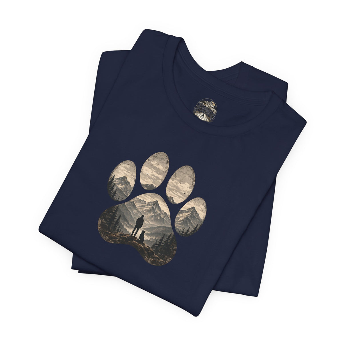 Adventure Paw Tee — Mountain Hiker Pawprint T-Shirt