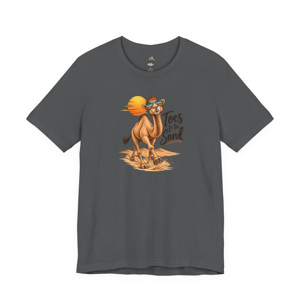 Toes in the Sand Camel T-Shirt — Beach Vacation Sunset Tee