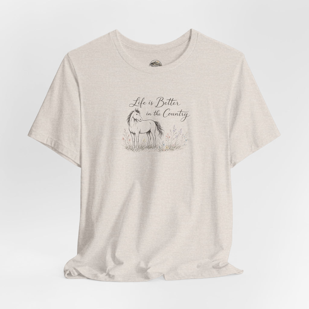 Country Life Horse Graphic Tee – "Life is Better in the Country"