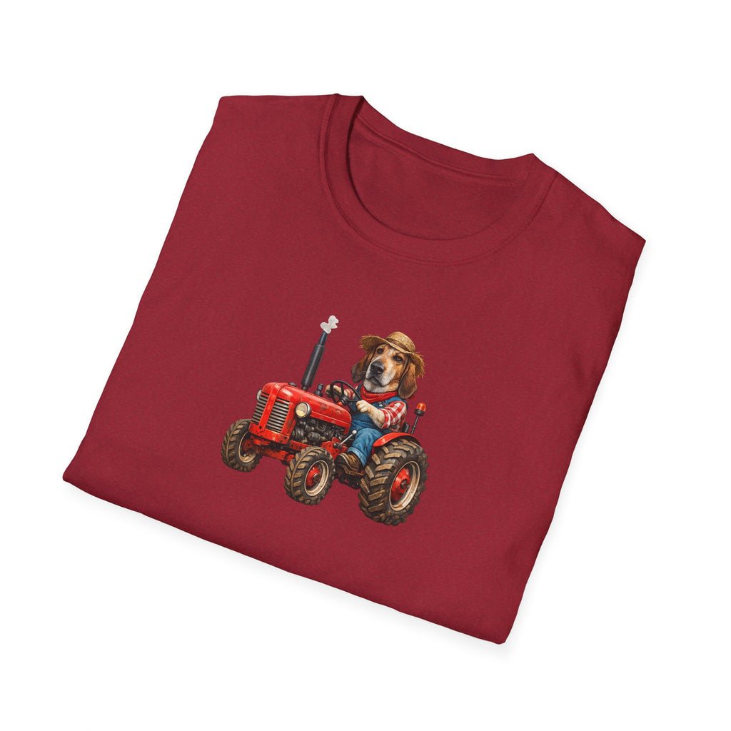 Dog on Tractor T‑Shirt — Cute Farmer Pup Graphic Tee