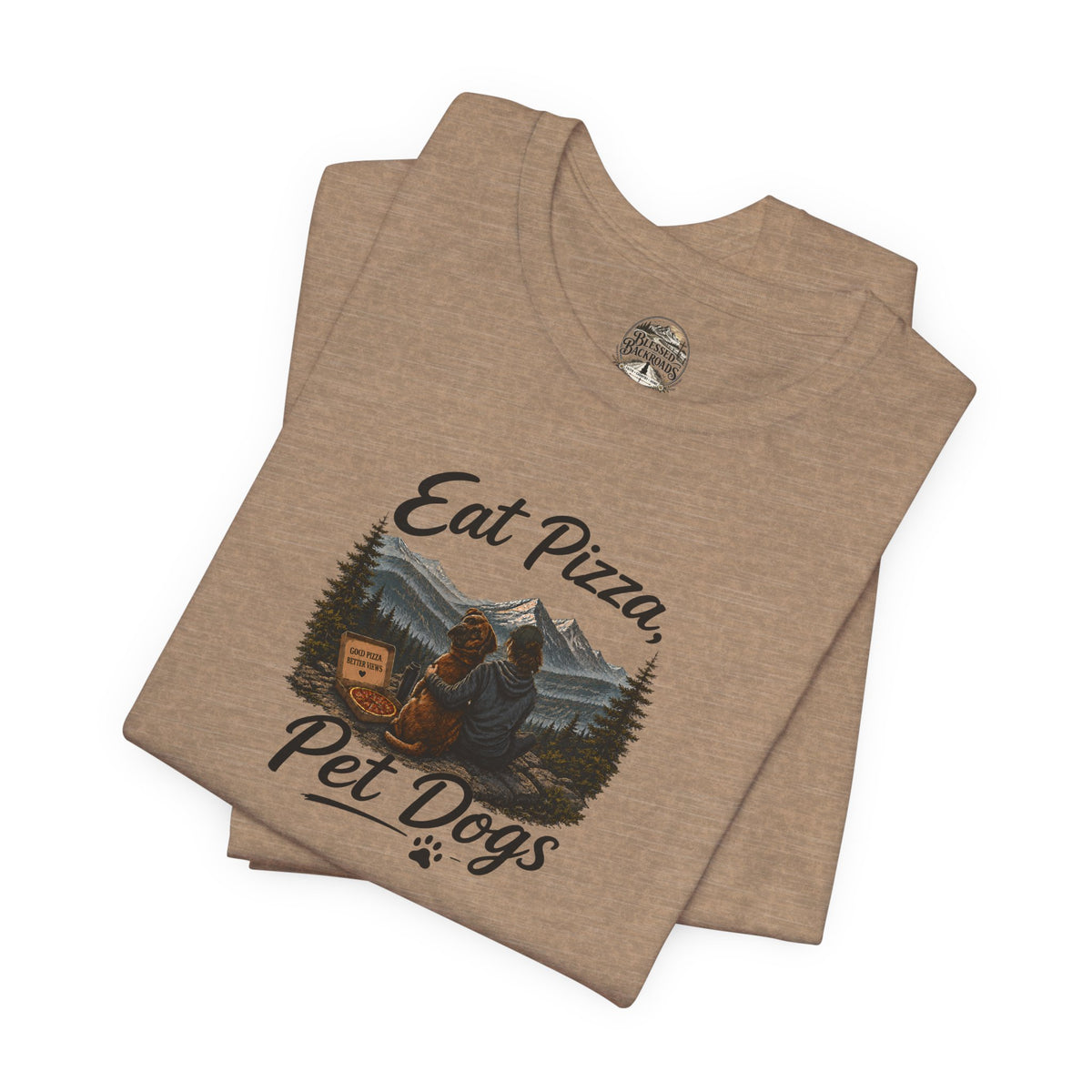 Eat Pizza Pet Dogs T-Shirt — Funny Dog Lover Tee