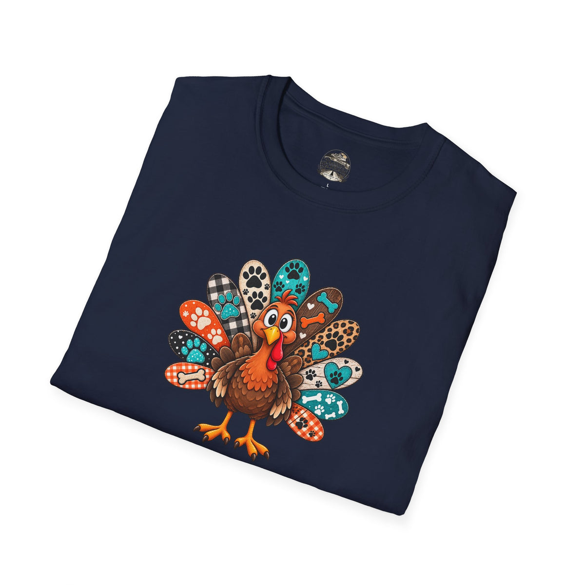 Turkey Graphic T-Shirt — Cute Patterned Thanksgiving Turkey Tee