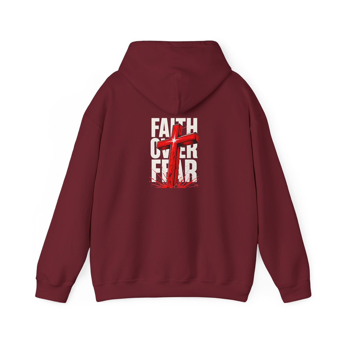Faith Over Fear Hooded Sweatshirt - Unisex Christian Apparel