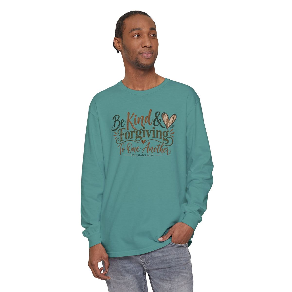 Be Kind & Forgiving Long Sleeve Tee – Inspirational Christian Message