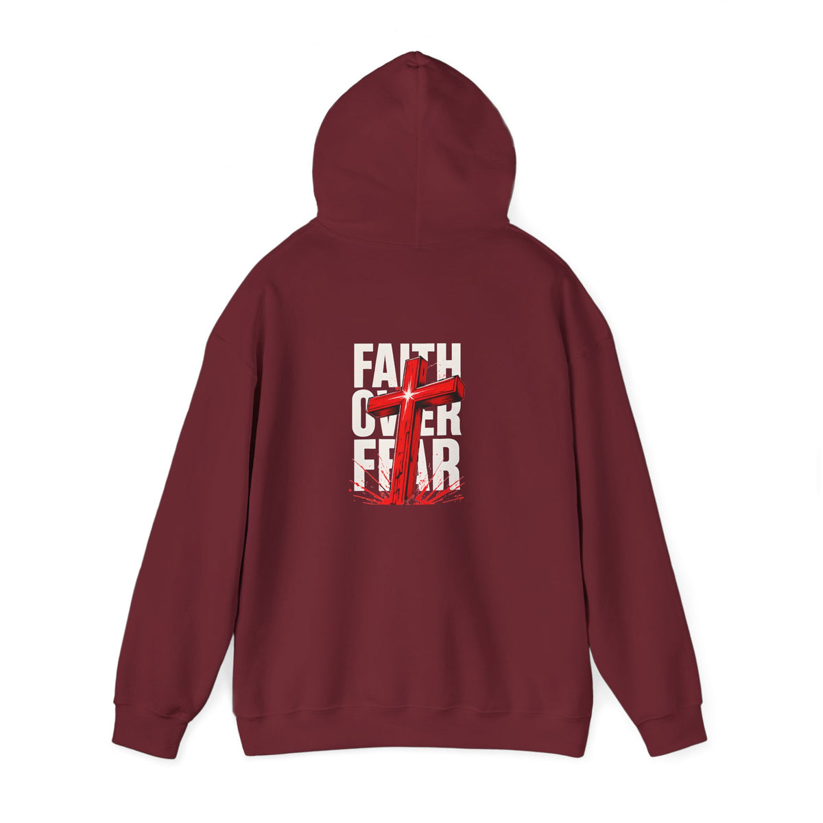 Faith Over Fear Hooded Sweatshirt - Unisex Christian Apparel
