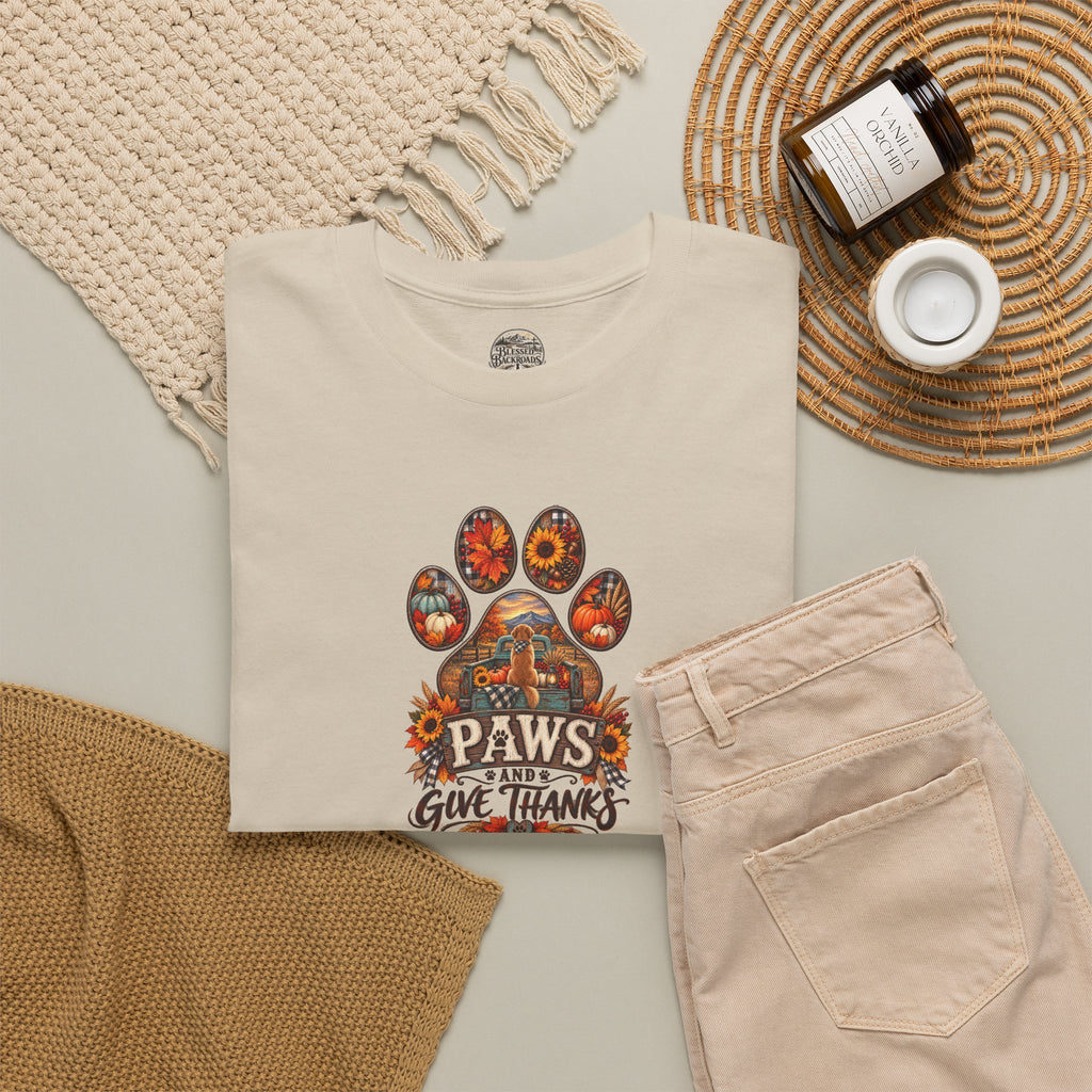 Thankful Paws Thanksgiving T‑Shirt