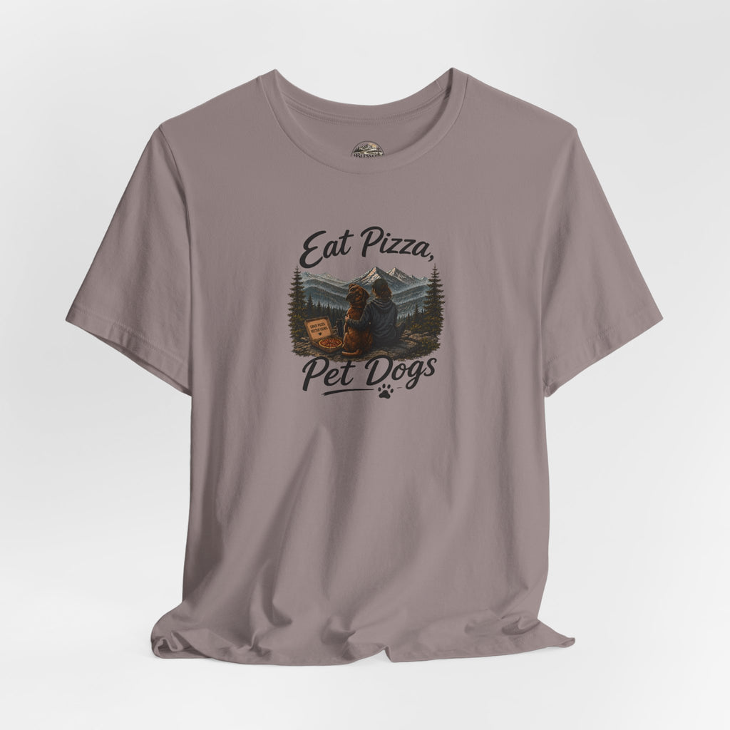 Eat Pizza Pet Dogs T-Shirt — Funny Dog Lover Tee