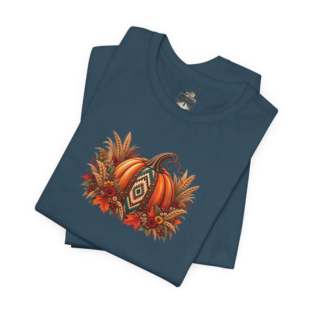 Fall Pumpkin & Sunflower Tee — Autumn Harvest Graphic T-Shirt