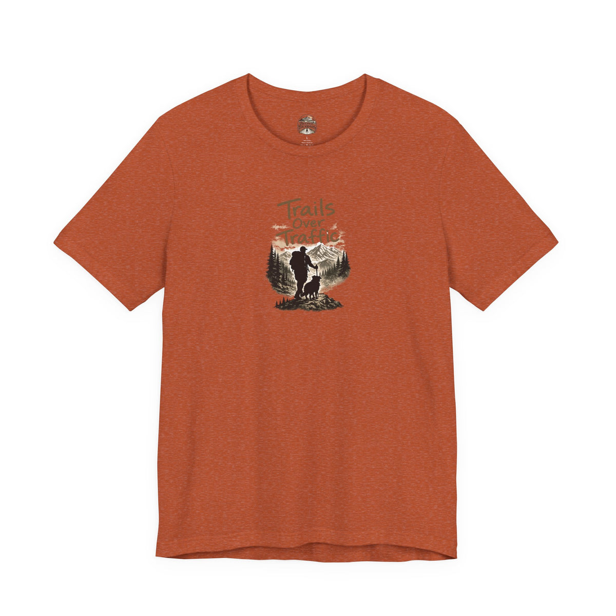 Trails Over Traffic T-Shirt — Outdoor Hiking Adventure Graphic Tee