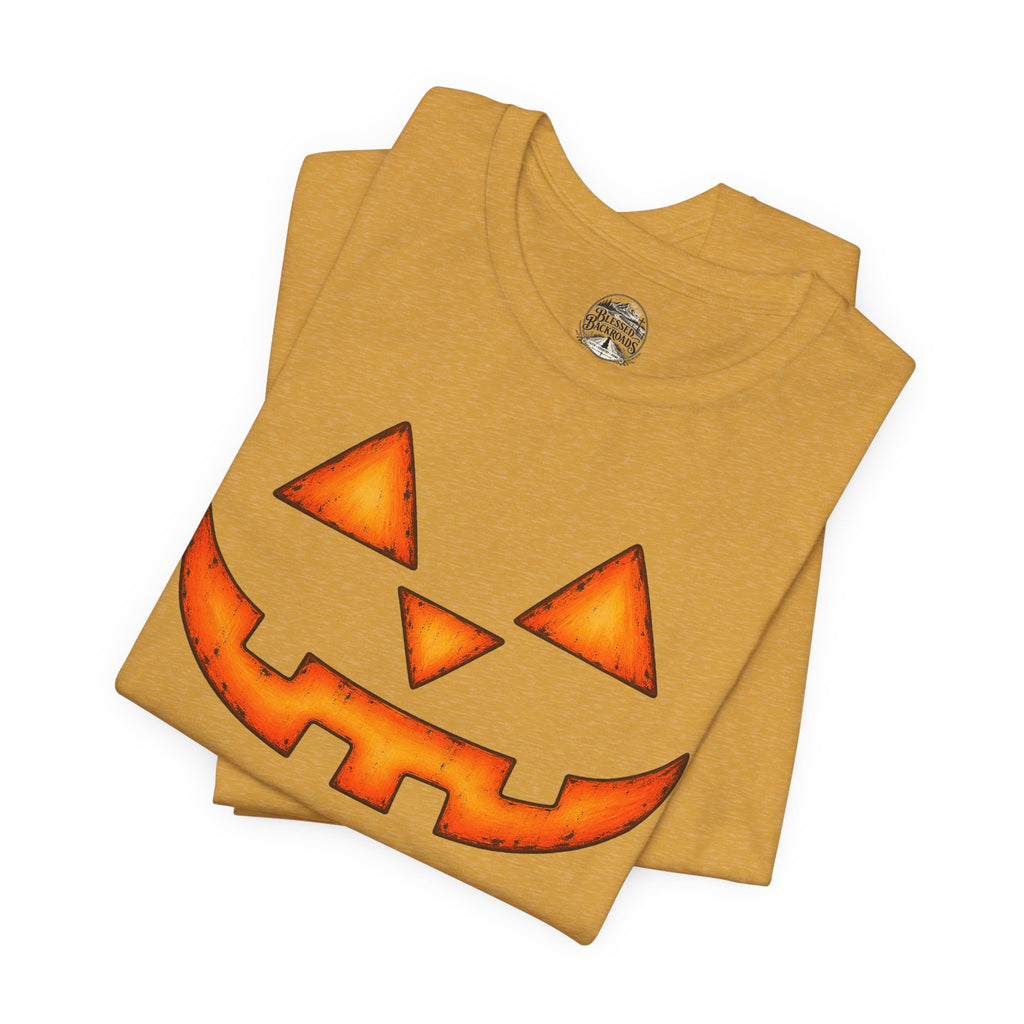 Pumpkin Jack-O'-Lantern Tee — Halloween Pumpkin Face T-Shirt
