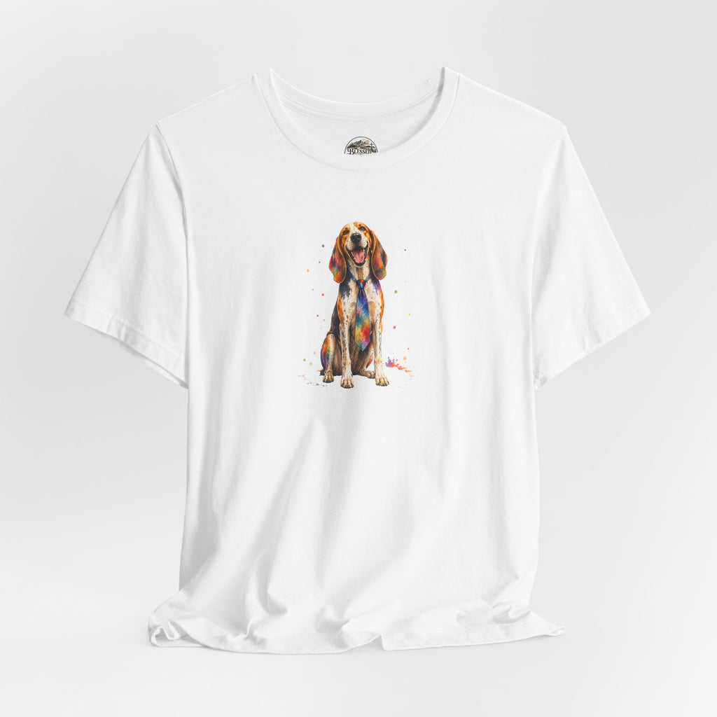 Hound Dog Watercolor T-Shirt – Colorful Dog Lover Tee