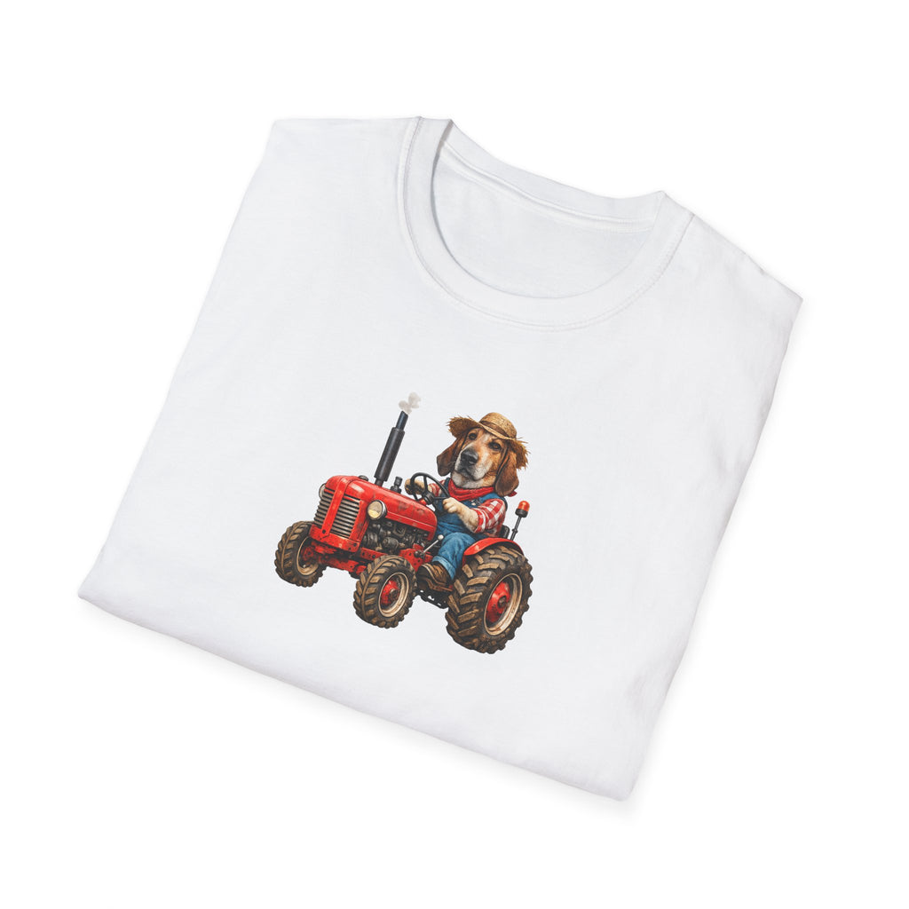 Dog on Tractor T‑Shirt — Cute Farmer Pup Graphic Tee