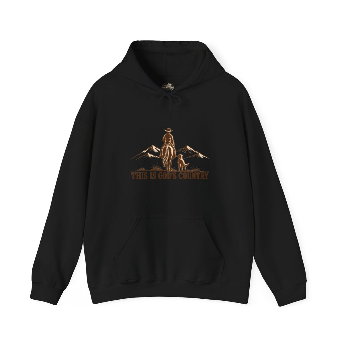 God's Country Hoodie - Western Cowboy Mountain Pullover