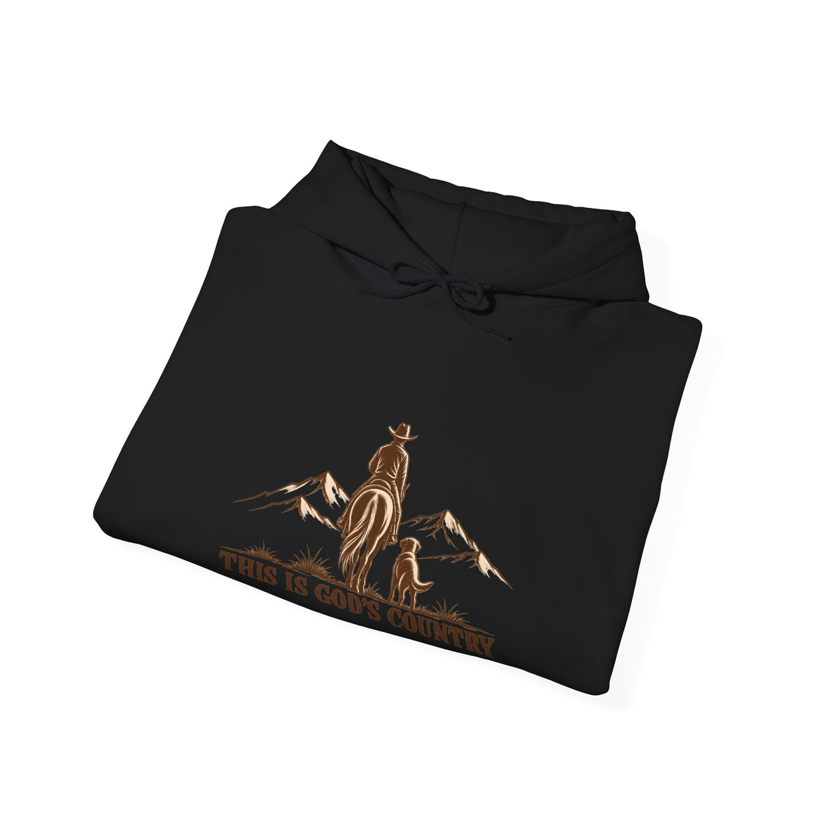 God's Country Hoodie - Western Cowboy Mountain Pullover