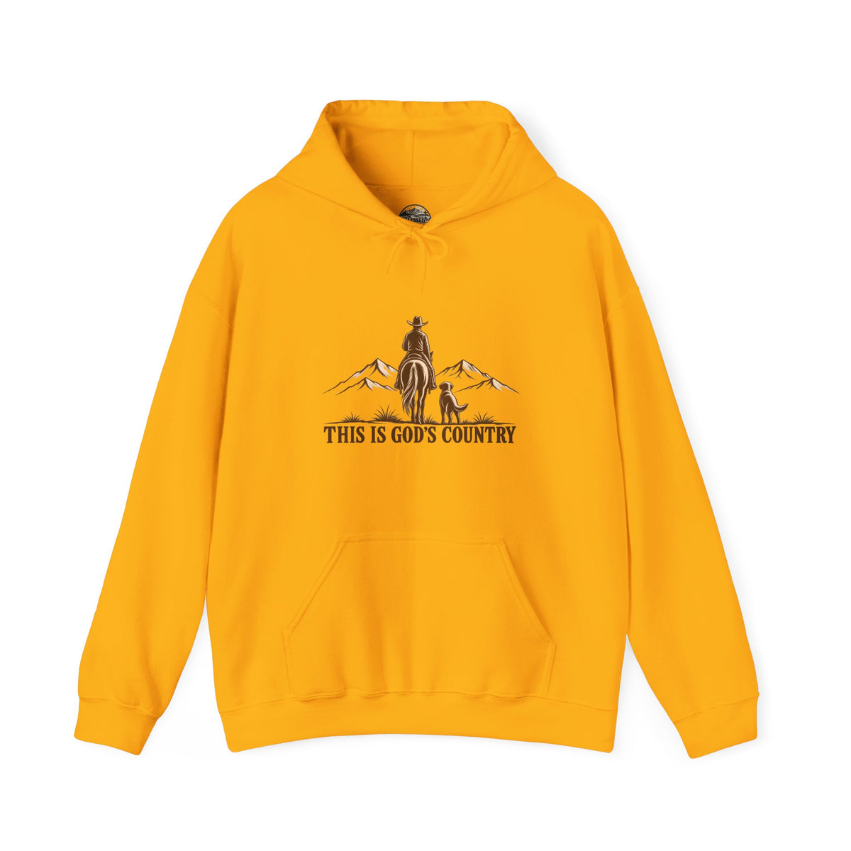 God's Country Hoodie - Western Cowboy Mountain Pullover