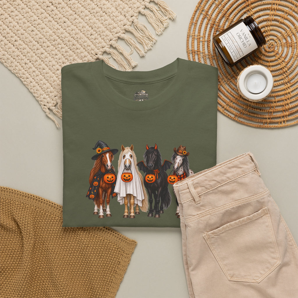 Halloween Horses Graphic Tee – Cute Trick-or-Treat Ponies Costume T-Shirt