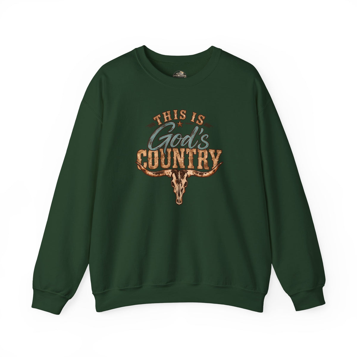 Crewneck Sweatshirt — "This Is God's Country" Western Graphic