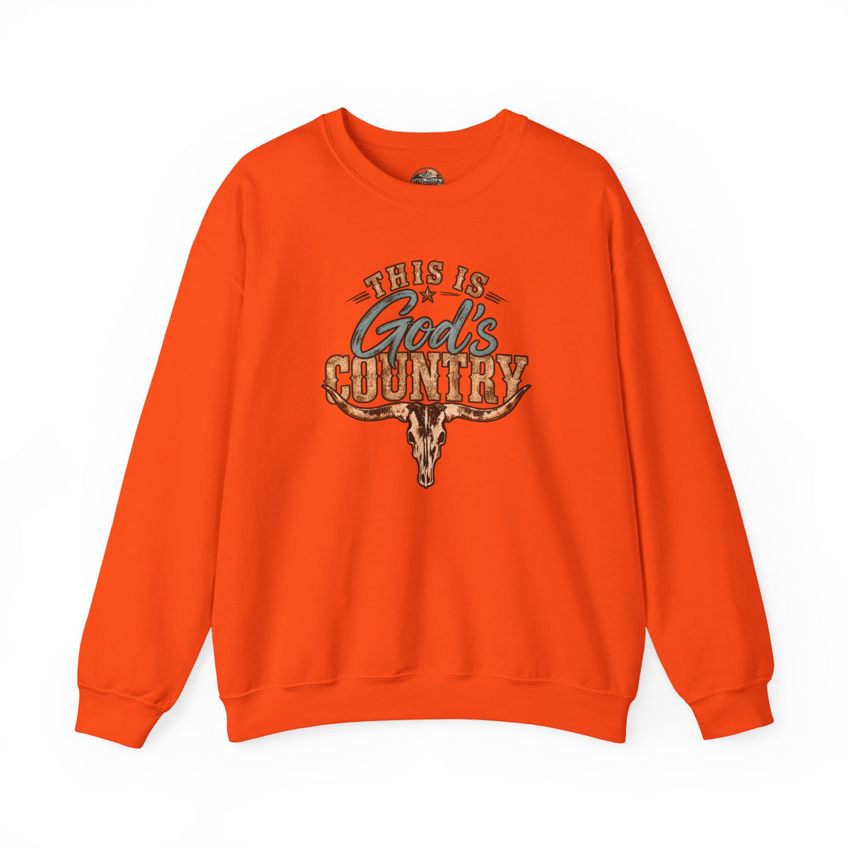 Crewneck Sweatshirt — "This Is God's Country" Western Graphic