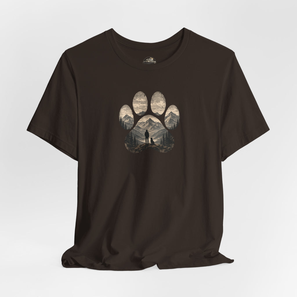 Adventure Paw Tee — Mountain Hiker Pawprint T-Shirt