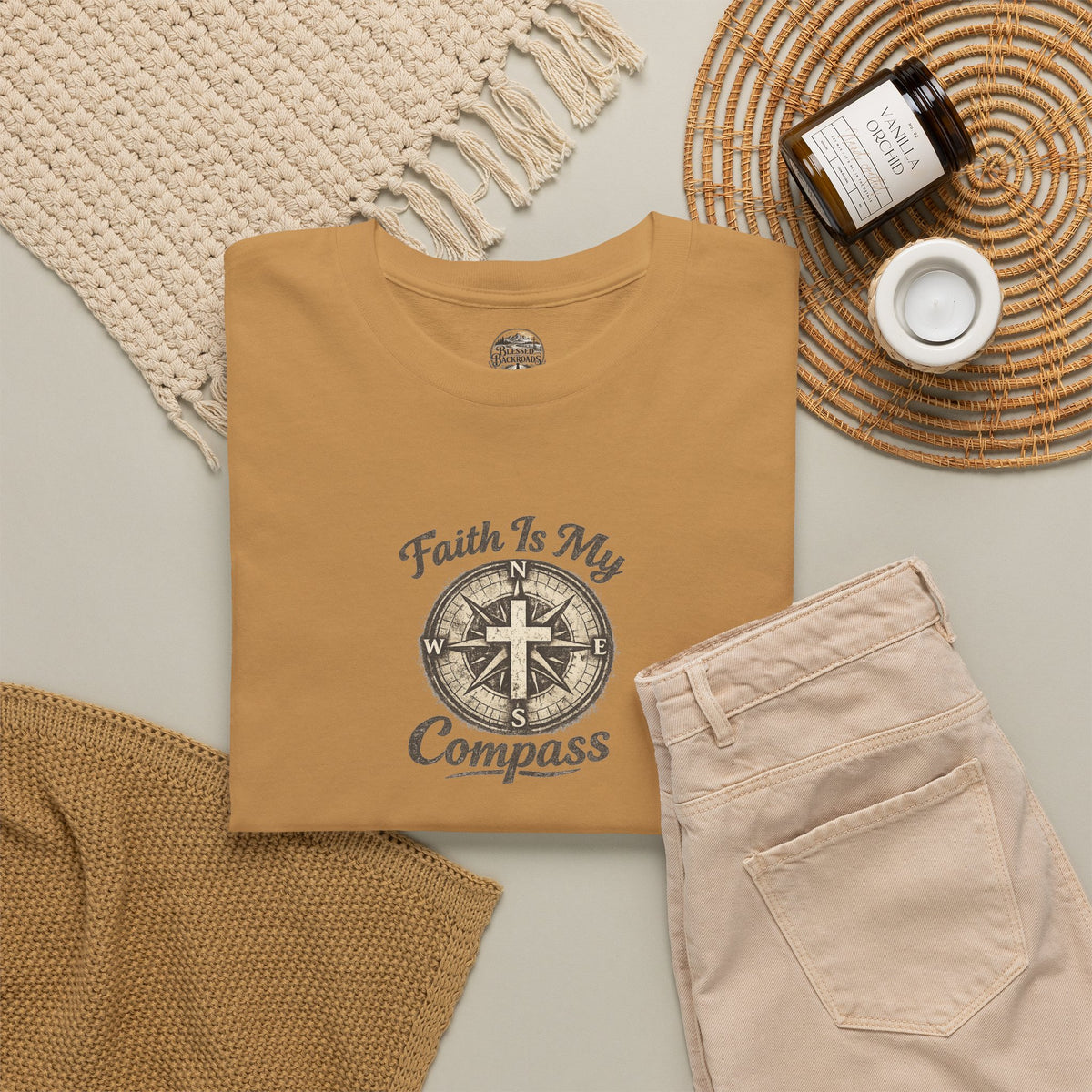 Faith In My Compass T-Shirt — Christian Compass Graphic Tee