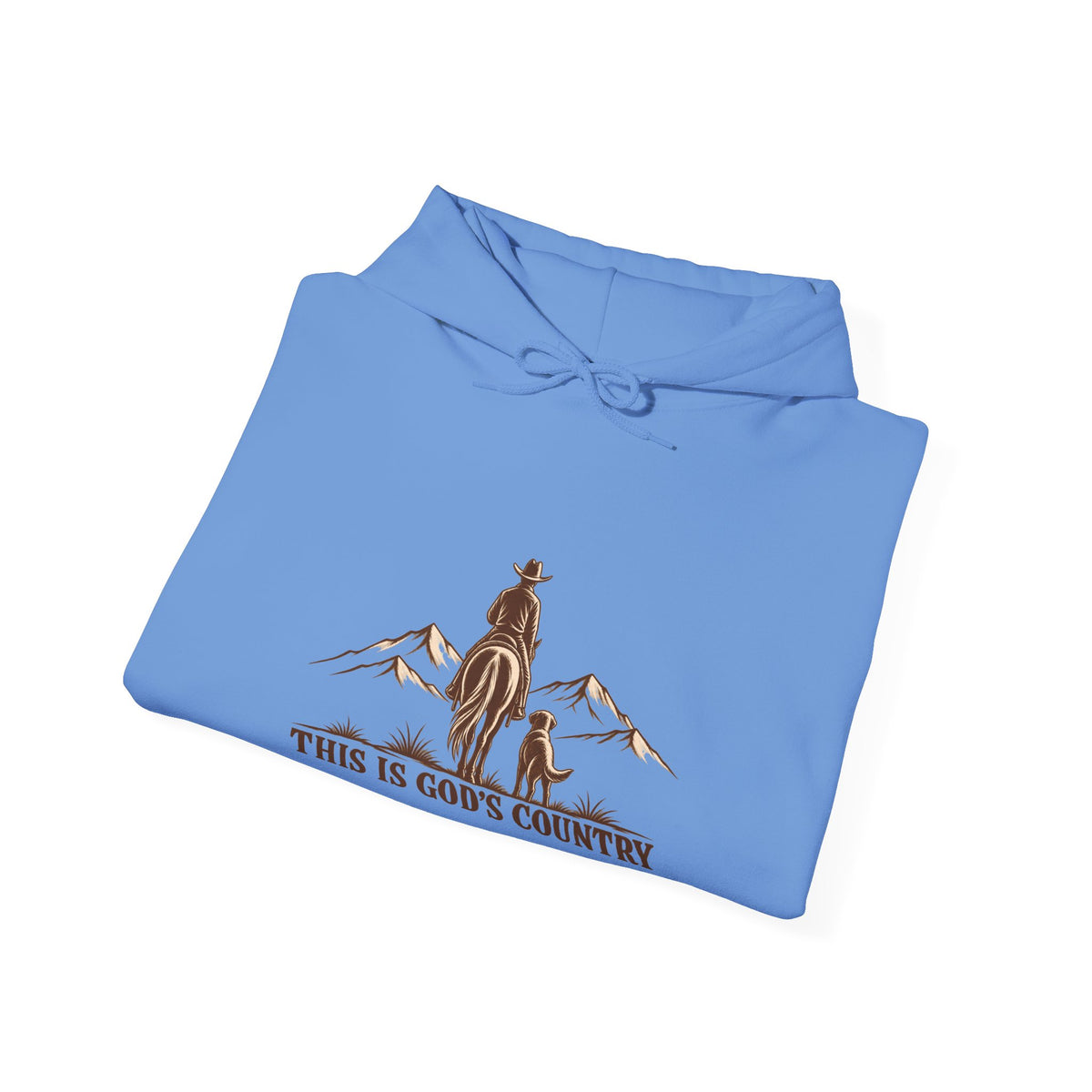 God's Country Hoodie - Western Cowboy Mountain Pullover