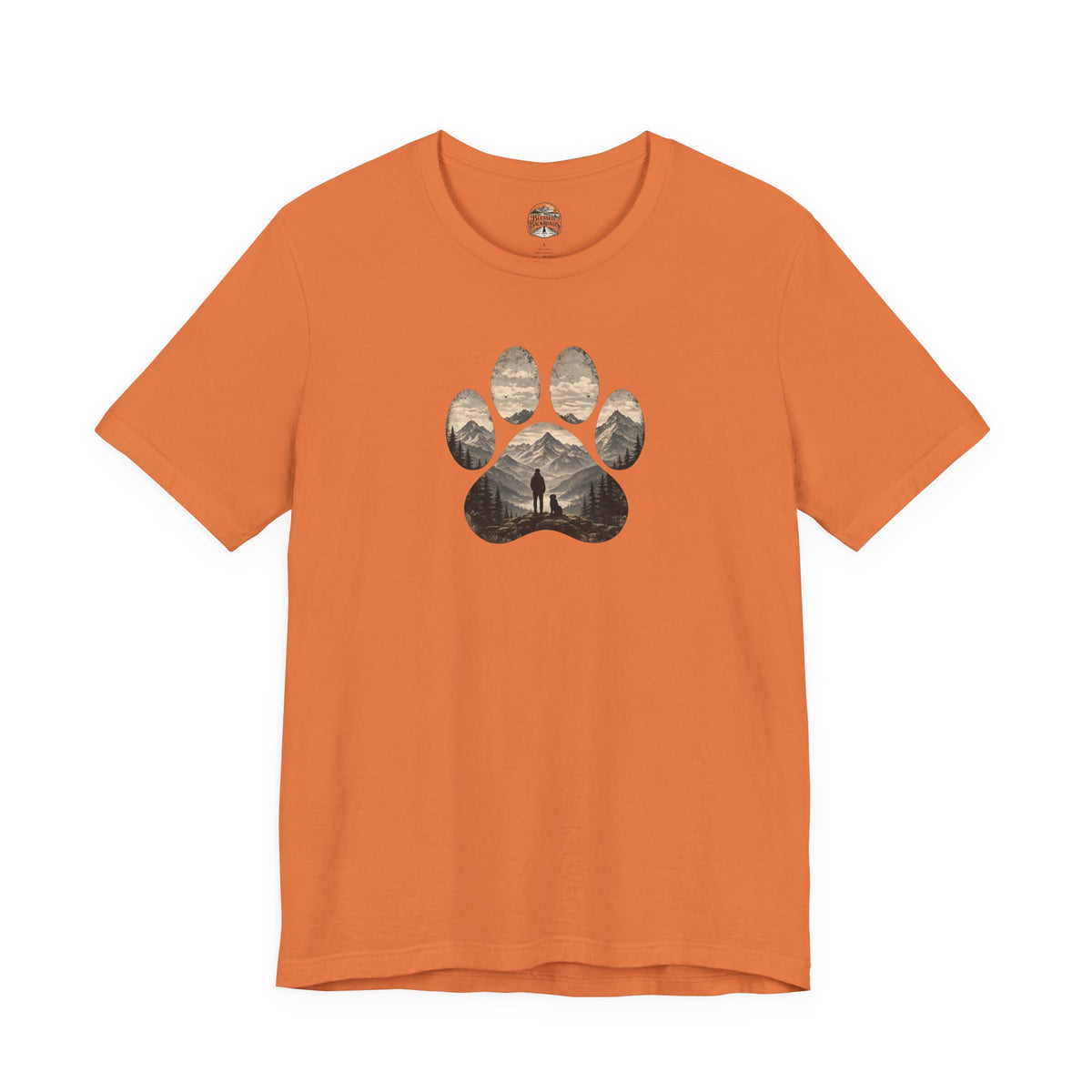 Adventure Paw Tee — Mountain Hiker Pawprint T-Shirt