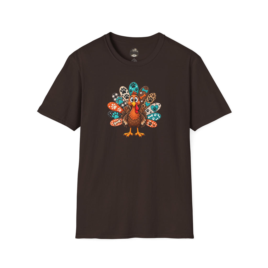 Turkey Graphic T-Shirt — Cute Patterned Thanksgiving Turkey Tee