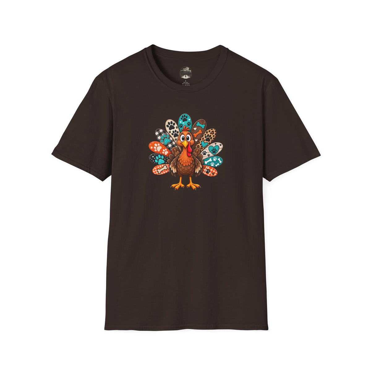 Turkey Graphic T-Shirt — Cute Patterned Thanksgiving Turkey Tee