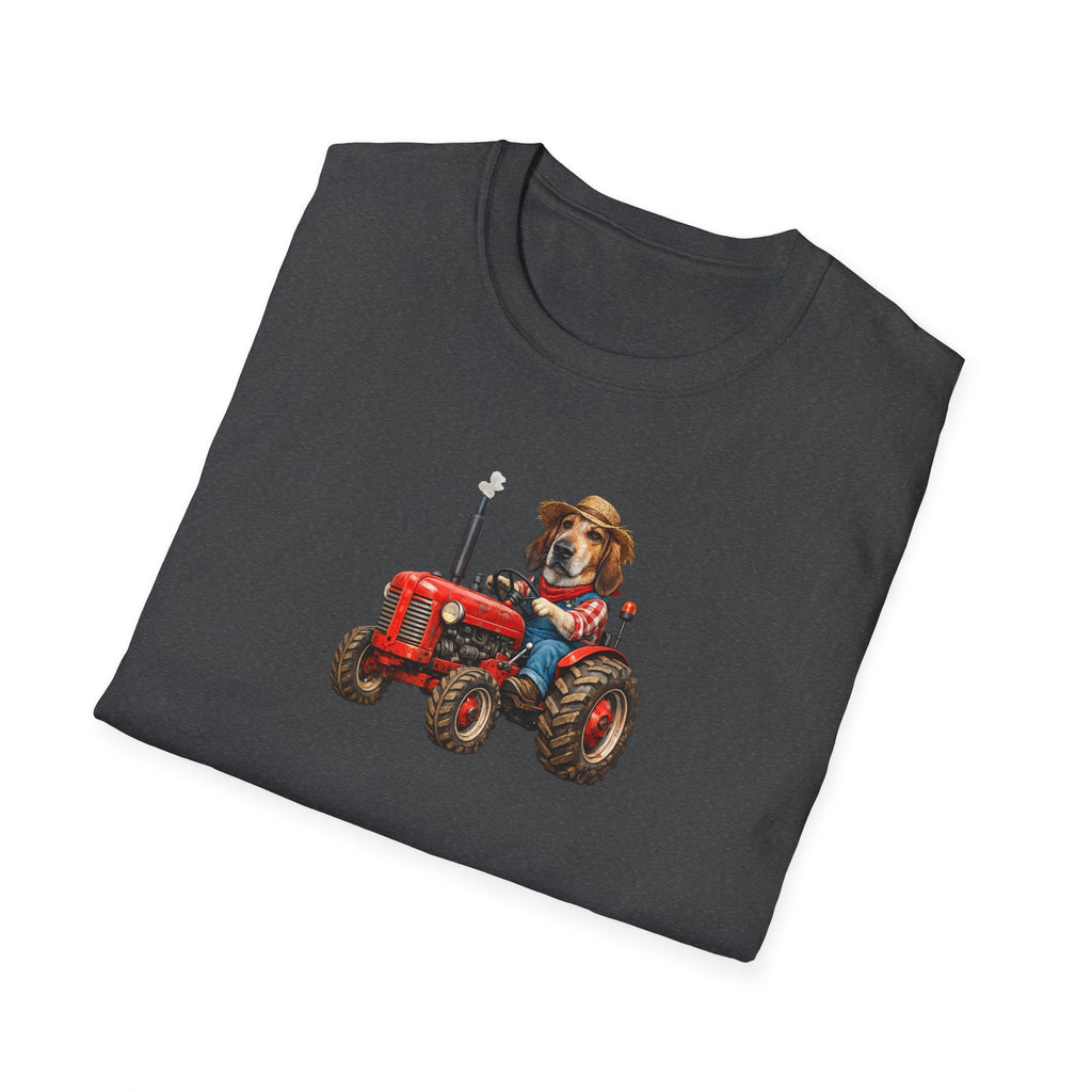 Dog on Tractor T‑Shirt — Cute Farmer Pup Graphic Tee