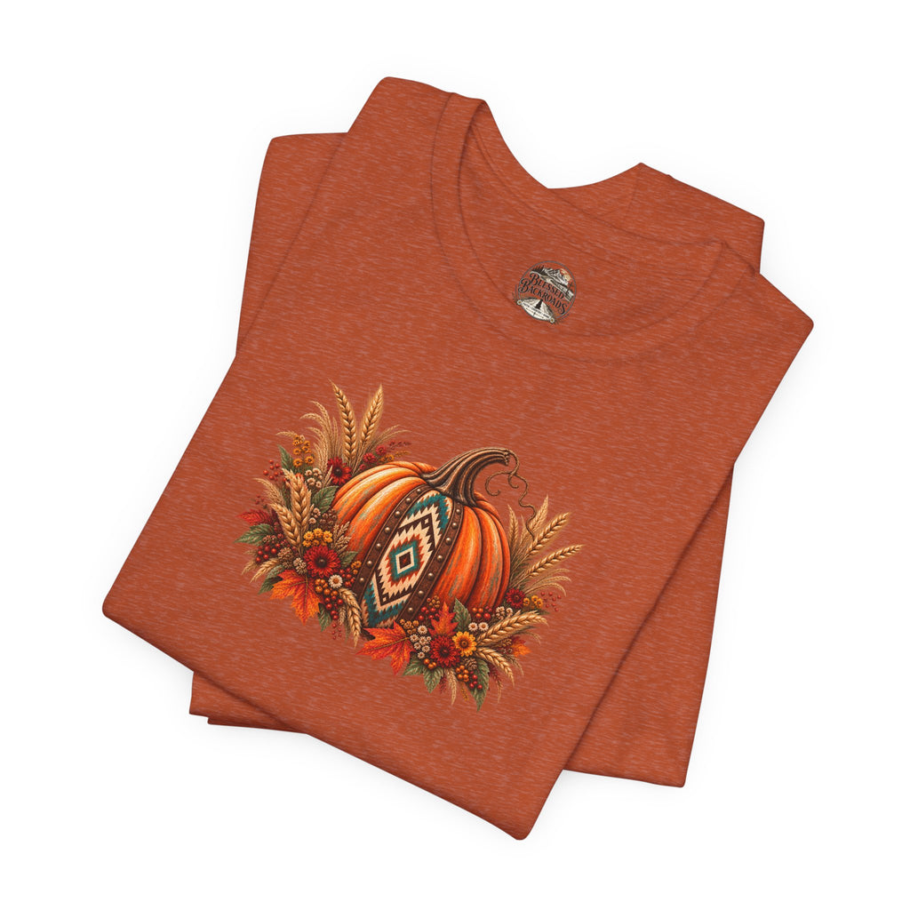 Fall Pumpkin & Sunflower Tee — Autumn Harvest Graphic T-Shirt
