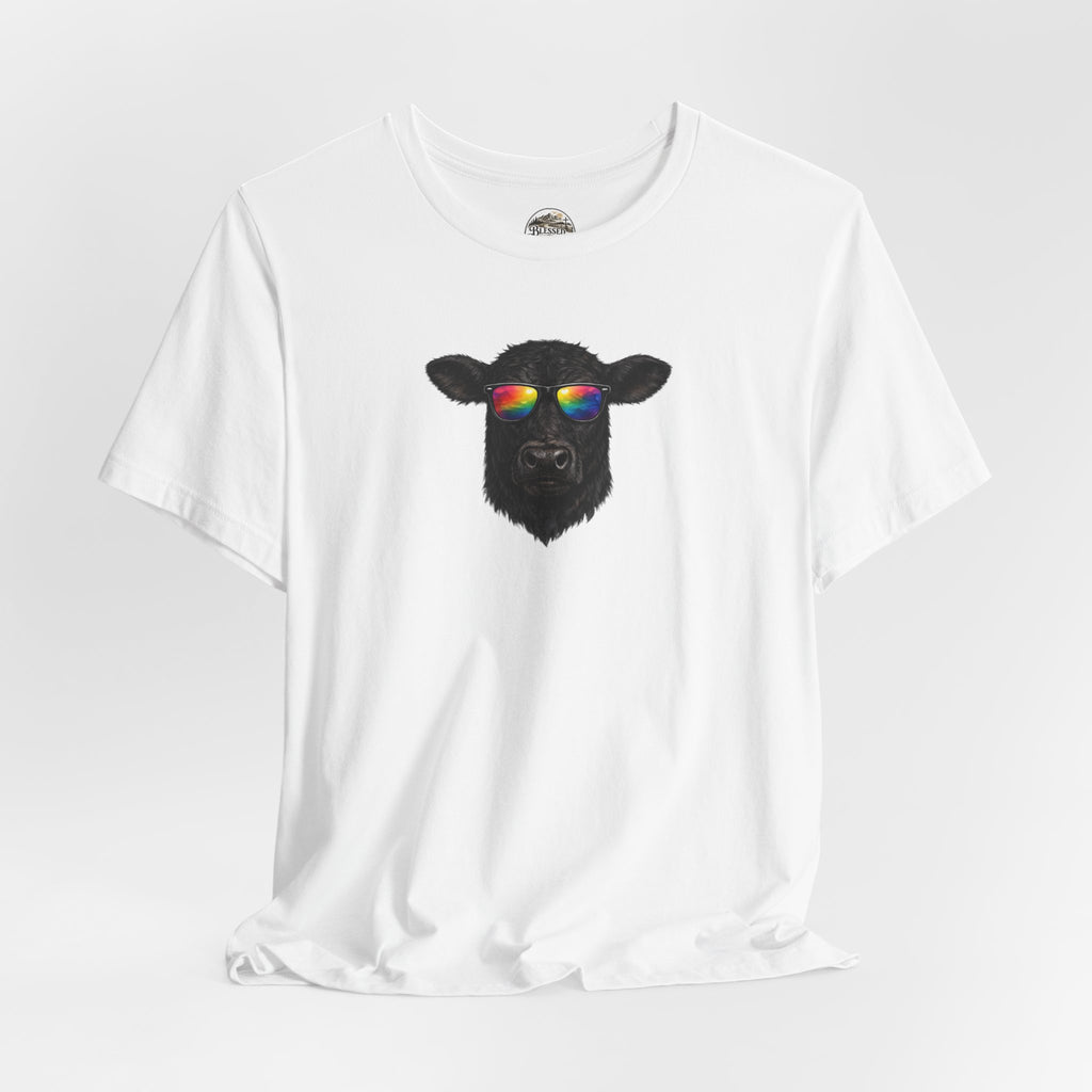 Black Cow With Sunglasses